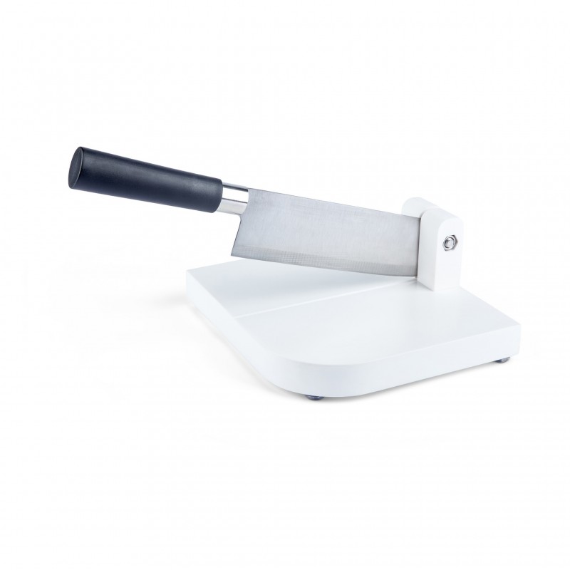 White Biltong Cutter with Stainless Steel Blade