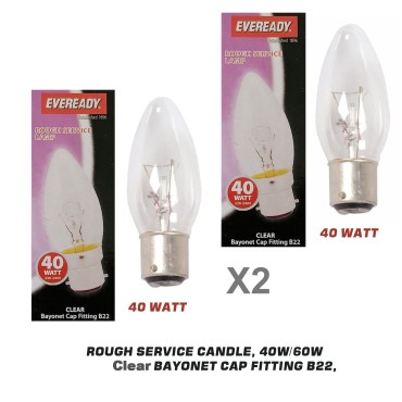 2 x 40W Eveready Clear...